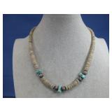 Vtg Santo Domingo Heishi/Turq. See