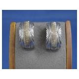 S.S. &14k Vtg N/A Bruce Morgan Hallmarked Earrings