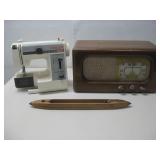 Vtg Singer Sewing Machine, Waterson Radio See Info