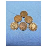 Six Consecutive Indian Head Cents 1902-1907
