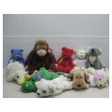 Ten Large Beanie Babies