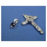 Two Sterling Silver Precious Stone Pendants