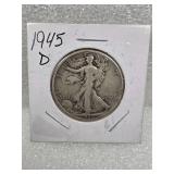 1945-D Walking Liberty Half Dollar 90% Silver