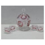 Vtg Hofbauer ' Byrdes Collection' Ruby Red See