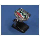 S.S. SW Hallmarked Multistone Ring 9.1g