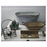 Galvanized Basin, Decorative Bird House & More