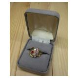 14KT Gold Diamond & Ruby Tested Ring Hallmarked