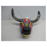 Torito Style Mounted Horns On Wood  19' x 18.5'
