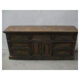 Vtg Long Wooden Dresser 68' x 31' x 18'