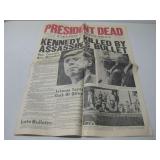 Original 1963 Kennedy Assassination Newspaper