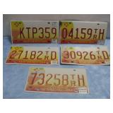Five New Mexico License Plates