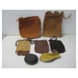 Six Assorted Leather Pouches See Info