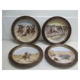 Vtg Gorham Fredrick Remington Collector Plates 15'