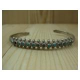 S.S. Tested Zuni Snake Eye Turq. Bracelet See