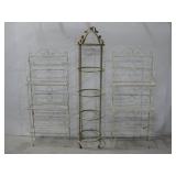 Three Metal Shelves & Plant Stand See