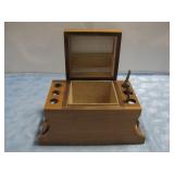 Wooden Pipe Display Box W/5 Wooden Pipes See