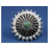 S.S. Vtg Zuni Tested Cleaned M.O.P., Turq See Info