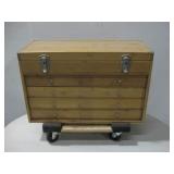 Wood 4-Drawer Machinist Tool Box See
