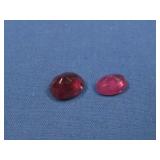 Two Natural Ruby Cabochons