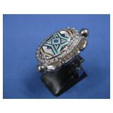 S.S. SW Hallmarked Multistone Ring 9.2g