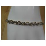 10K Gold 1 CTW Double Swirl Diamond Bracelet See