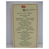 Titanic Menu Wall Decor 4.75' x 8.25'