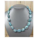 Sterling Silver N/A Turq. Nugget Necklace Hallmark