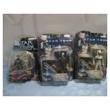 NIP Three Vtg Star Trek Action Figures See Info