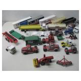 Various Vtg Toy Trucks, Tractors & More