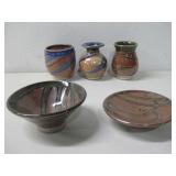 Five 2016 Whitefish Pottery Pieces See Info