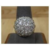 Gold Plated Over Sterling Silver Cz Ring Hallmark