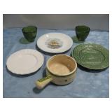 Vtg Cups, Plates & Soup Bowl