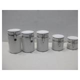 Five Kitchen Canisters