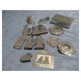 Punched Tin Art Mirror, Nativity Scene & Case See