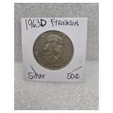 1963-D Franklin Half Dollar 90% Silver