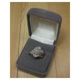 14KT Gold Diamond Tested Baguette Ring Hallmarked