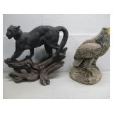Eagle & Panther Plaster Sculptures 18' Tall