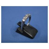 Sterling Silver Triple Heart Ring Hallmarked