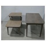 Two MCM End Tables One W/Multi Level See