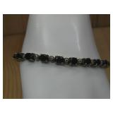 S.S. Sapphire & Diamond Tennis Bracelet See