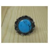 Sterling Silver Turquoise Ring Hallmarked See