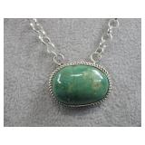 S.S. N/A Hallmarked Turq Necklace 21.2g