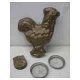 Vtg Jas. Morgan &Sons Pad Lock,Chicken Mold & More