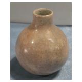 Smoth Glazed Pottery Vase Signed 5'
