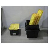 Seven Assorted Heavy Duty Totes W/Lids