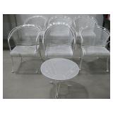 MCM Metal Patio Furniture 6 Chairs & Table