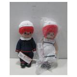 Vtg Precious Moments Raggedy Ann & Andy See