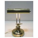Vtg Brass Desk Lamp Powers On 11.5' Tall