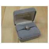 14KT Gold Diamond Tested Waterfall Ring Hallmarked