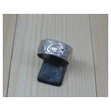 Sterling Silver Peace Sign Band Ring Hallmarked